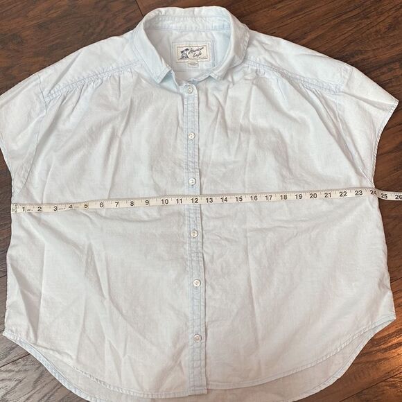 American Eagle Oversized Chambray Blouse - Size Small - Picture 7 of 9